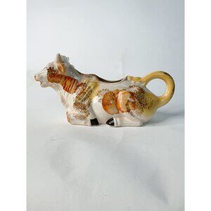 Vintage Hand-Painted Ceramic Cow Creamer Made In Japan